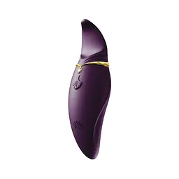 Вібратор 2в1 з язичком Zalo - Hero Twilight Purple, кристал Swarovski - мініатюра 1