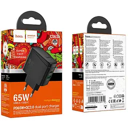 МЗП Hoco CS63A Bright PD65W (1USB-A/1C) Black - мініатюра 6
