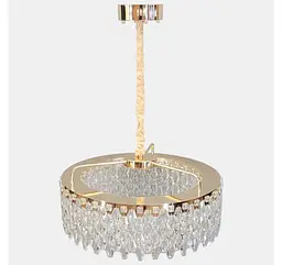 Кругла кришталева люстра 582-600GD Artlight із золотим корпусом та LED світлом - мініатюра 4