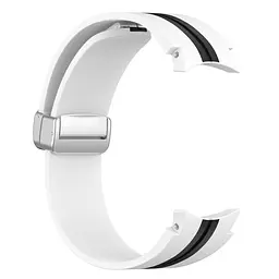 Ремінець для Samsung Galaxy Watch 4 40mm - біло-чорний ширина кріплення 20мм силікон Watchbands Cls-line (W15-7WB39441173) - мініатюра 3
