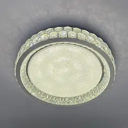 Сучасна стельова LED-люстра з кришталем для вітальні Linisoln 3218-600 CH хром 160 Вт 60 см до 22 м2 - мініатюра 5