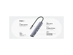USB-хаб CUDY UH407 Grey - мініатюра 3