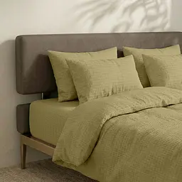 Підковдра полуторна Cosas Olive з текстурованої бавовни 145х210 см (110WaffleCottonOlive_145x210q) - мініатюра 2