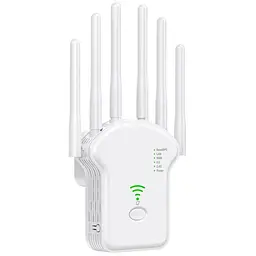Бездротовий ретранслятор WiFi AC1200M Dual Band Range Extender (6 антен, WPS) White