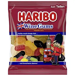 Желейні цукерки Haribo Wine Gums 175 г (4001686329849)