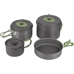 Набір посуду Bo-Camp Explorer Hard Anodized Grey/Green 4 предмети (2200244) - мініатюра 2