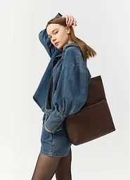 Жіноча сумка Sambag Largo шоколадна 41 х 30 х 10 см (93220020)