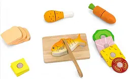 Іграшкові продукти Viga Toys Обід 44542 набір дерев'яних продуктів іграшок - мініатюра 2
