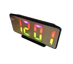 Мережевий годинник VST 888H RGB цифровий з дзеркальним LED-екраном - мініатюра 2