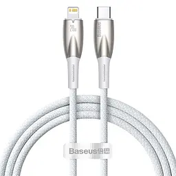PD Кабель Baseus Glimmer Series Fast Charging Data Cable Type-C to iP 20W 1m білий CADH000002