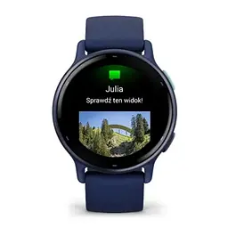 Смарт-годинник Garmin vivoactive 5 Металевий Navy Aluminum Bezel with Navy Case and Silicone Band (010-02862-12) - мініатюра 2