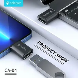 Перехідник Celebrat CA-04 Adapter Type-C to USB Connecto - мініатюра 6