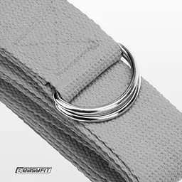 Ремінь для йоги EasyFit сірий - мініатюра 4