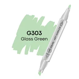 Маркер двосторонній Зелене скло, G303, 99IDEAS