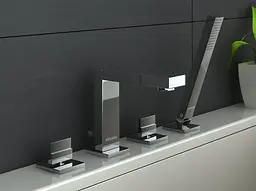 Змішувач на борт ванни Kohlman Excelent chrome QB240H Хром - мініатюра 2