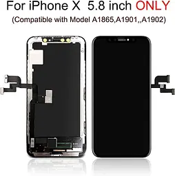 Комплект для ремонту РК-екрана 3D Touch для iPhone X 5,8 дюйма з інструментами для ремонту дисплей - мініатюра 2