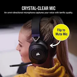 Навушники бездротові Corsair HS65 Wireless (CA-9011285) чорні - мініатюра 3