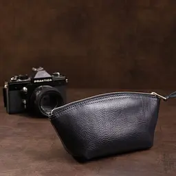 Шкіряна жіноча косметичка Grande Pelle 11570 чорний - мініатюра 10