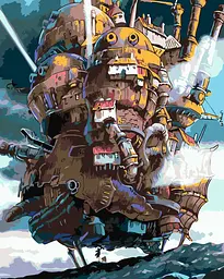 Картина за номерами Міядзакі Ходячий замок Miyazaki Howl's Moving Castle 40х50 см PN M HMC