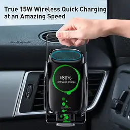 Держатель BASEUS Milky Way Electric Bracket Wireless Charger (15W) (WXHW02-01) - мініатюра 9