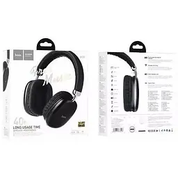 Навушники 2-в-1 бездротові та провідні Hoco W35 Bluetooth 5.3 чорні - мініатюра 3