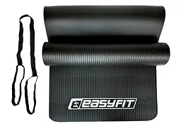 Килимок для фітнесу та йоги EasyFit NBR 10 мм Чорний (EF-1919-BK) - мініатюра 13