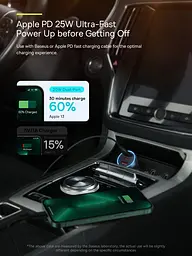 Автомобільний зарядний пристрій Baseus Golden Contactor Pro Triple Fast Charger Car Charger 65W U+C+C Dark Gray [CGJP010013] [77944] - мініатюра 11