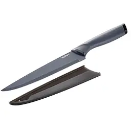 Ніж кухонний кухарський Tefal Fresh Kitchen з чохлом 20 см, нержавіюча сталь, пластик, чорний kuh0014563 - мініатюра 3