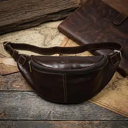 Чоловіча поясна сумка Tony Perotti Italico 6175 (90622) Коричнева - мініатюра 4