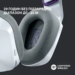 Навушники Logitech G733 Lightspeed Wireless RGB Gaming Headset White (981-000883) - мініатюра 3