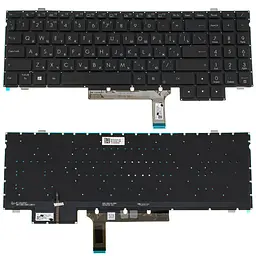 Клавіатура для ноутбука ASUS (H7600 series) rus чорний без фрейму підсвічування клавіш