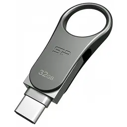 USB флеш накопичувач Silicon Power 32GB Mobile C80 Silver USB 3.2 (SP032GBUC3C80V1S) - мініатюра 2