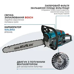 Бензинова пила Konner&Sohnen KS CS31G-16-1 - мініатюра 7