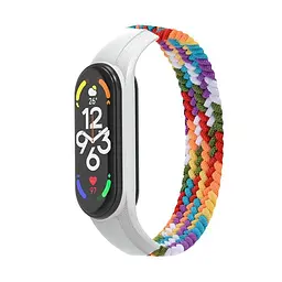 Ремінець для Xiaomi Mi Band 7/6/5/4, Braided Solo Loop, різнокольоровий, розмір L, плетений нейлоновий браслет, еластичний змінний ремінець для фітнес-трекера з надійним кріпленням, ArmorStandart (ARM64939)