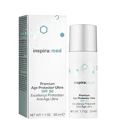 Антивіковий крем SPF 30 Преміум ультралегкий PREMIUM AGE PROTECTOR ULTRA Inspira Med 50 мл