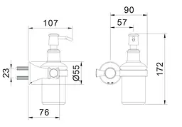 Дозатор для рідкого мила Imprese Podzima Zrala ZMK02170831, Чорний - мініатюра 2