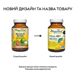 Вітаміни та мінерали MegaFood Men's 40+ One Daily 60 таблеток - мініатюра 5