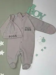 Комбінезон для малюків Mini Bos інтерлок сірий