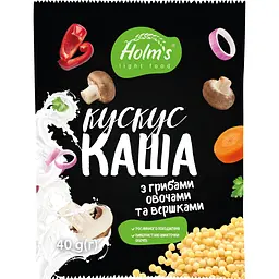 Каша кускус Holm's light food з грибами, овочами та вершками 40 г