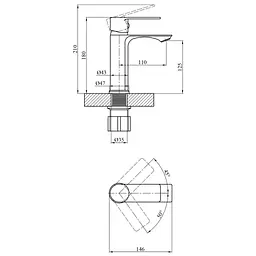 Змішувач Agua Merida-C010 (CV035430) - мініатюра 8