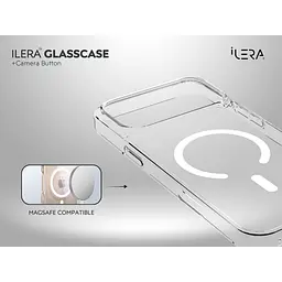 Чохол iLera GlassCase + Camera Button with MagSafe для Apple iPhone 17 Pro Transparent (iLGCLCa17Pr) [150418] - мініатюра 6
