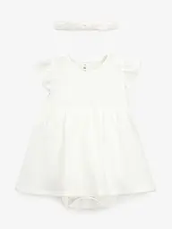 Боді-сукня+повязка для дівчинки Dexters 133011 86 см Молочний shop (4821106761079)