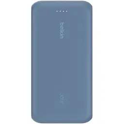 Belkin Акумулятор портативний літій-іонний Power Bank Belkin 20000мА·рік, 20Вт, з інтегрованим кабелем USB-C, синій