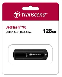 Накопичувач 128GB USB 3.1 Type-A JetFlash 700 Чорний Transcend teh0013376 - мініатюра 4