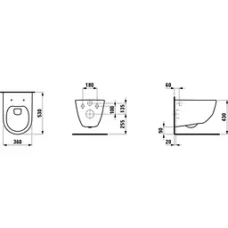 Комплект інсталяція Geberit Duofix 458.126.00.1 + унітаз Laufen Pro Rimless H8619570000001 з кришкою Soft Closing, Білий - мініатюра 4