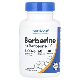 Берберин Nutricost Berberine 1200 мг 60 капсул