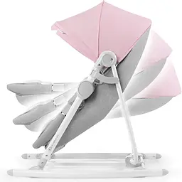 Шезлонг-гойдалка 5 в 1 Kinderkraft Nola Peony Rose рожевий (00-00304830) - мініатюра 3