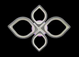 Люстра стельова LED Splendid Ray LK30/2+2+A, 120W, білий, метал, акрил, сучасний стиль - мініатюра 3