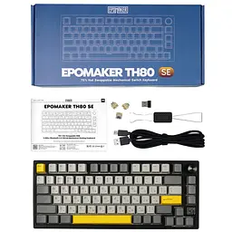 Клавіатура Epomaker TH80 SE Budgerigar V2 Black механічна бездротова (TH80-SE-B-BV2) - мініатюра 2