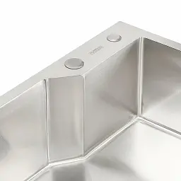 Кухонна мийка Platinum Handmade з нержавіючої сталі 3 мм прямокутна 65x43x22 см (000032518) - мініатюра 3